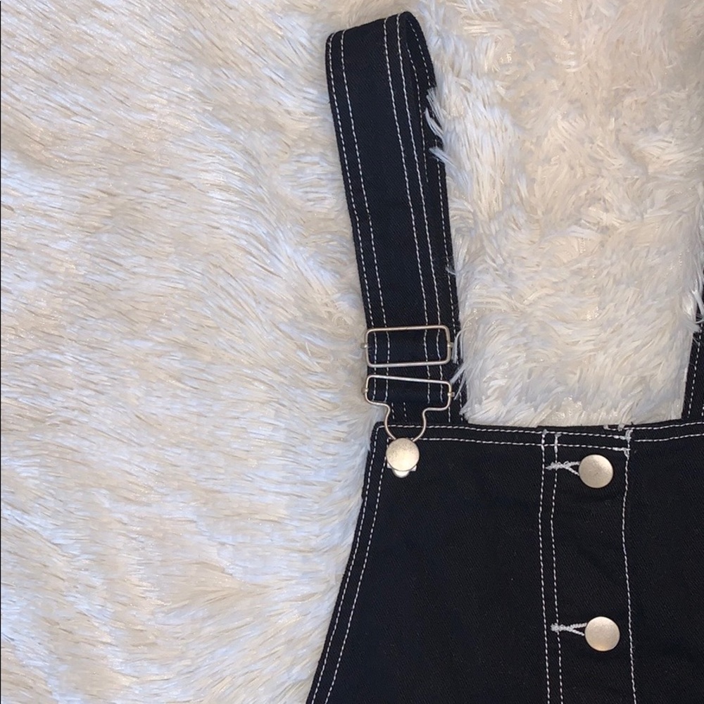 Woven Button-Front Overall Dress - Picture 7 of 8